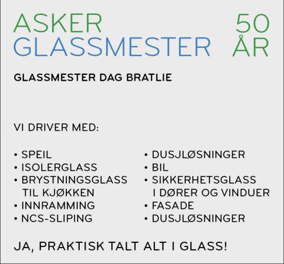 Asker Glass annonse NIL 2021 web mobil